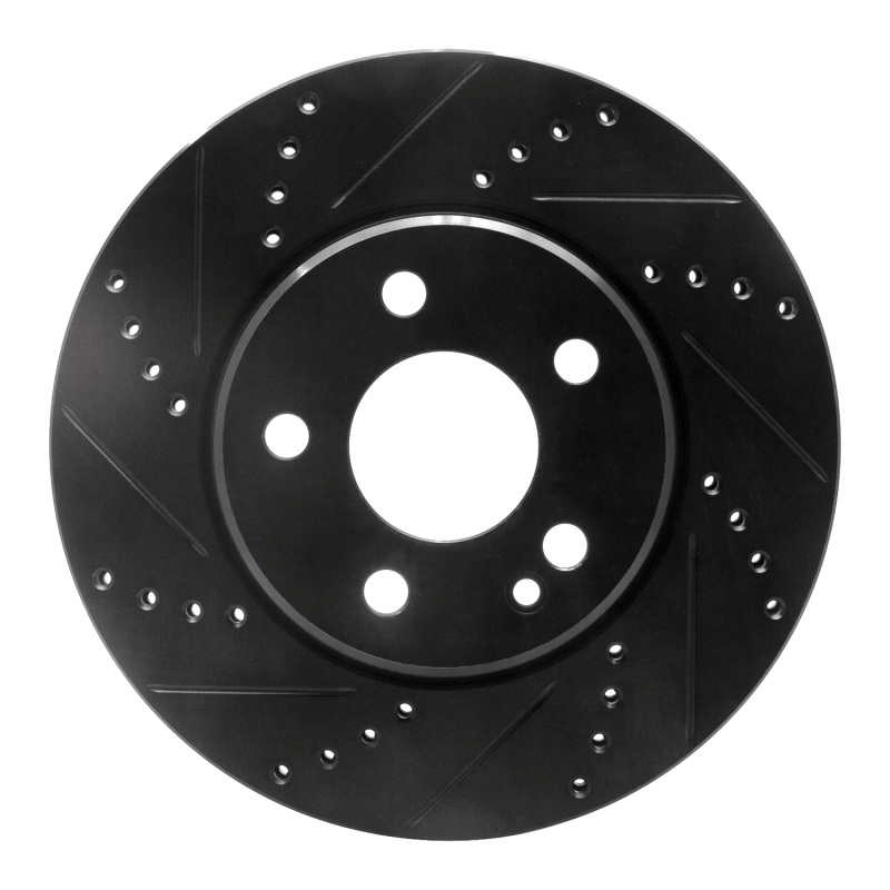Mercedes-Benz B200 Brake Rotor (1) - Front Left - R1 Concepts - Drilled & Slotted - Black - `06-`11 Mercedes-Benz B200 Brake Rotor (1) - Front Left - R1 Concepts - Drilled & Slotted - Black - `06-`11